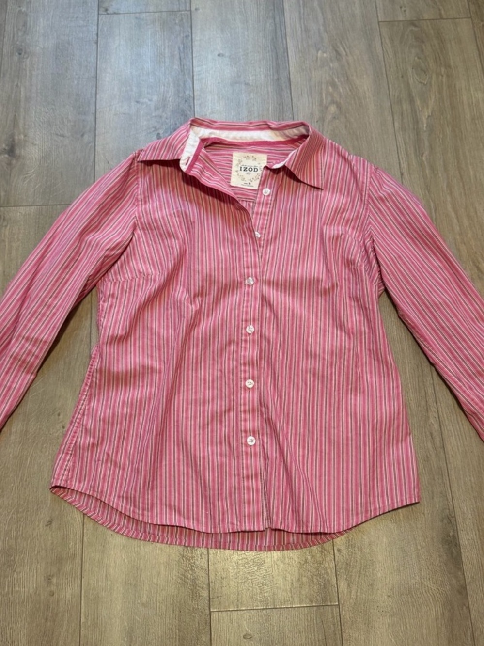 Y2K Striped Cotton Button Down Size Small